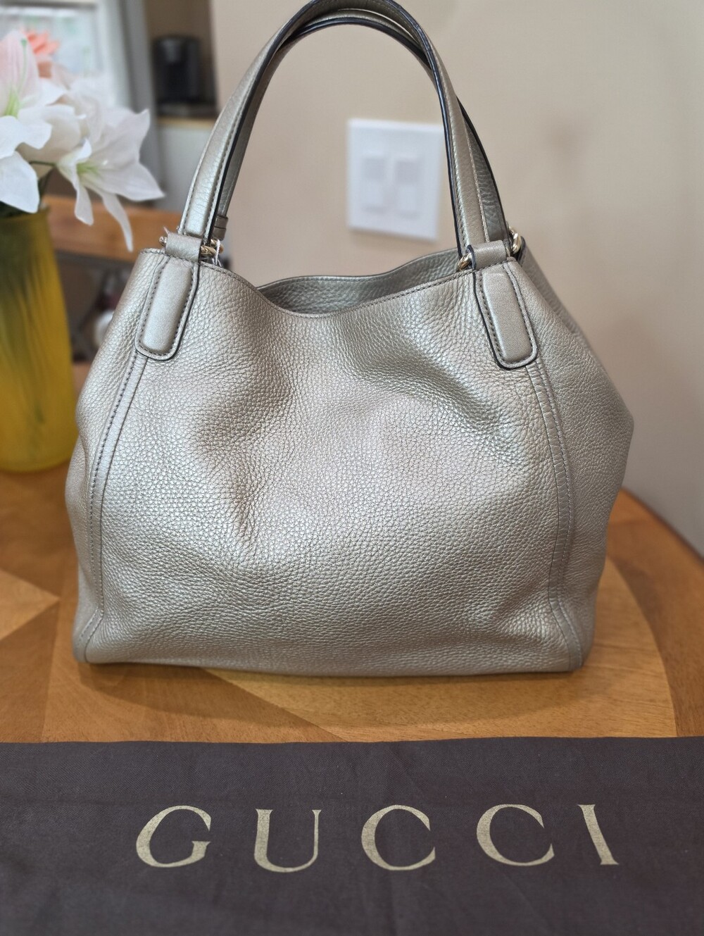 Gucci Soho Hobo Pewter With Matching Zip Around Wallet - Picture 14 of 16